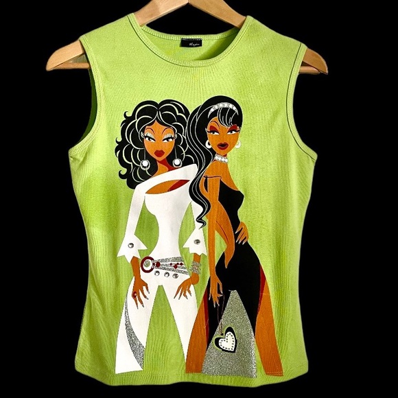 🇿🇦 SO. AFRICA “GLAMOUR” VINTAGE BRILLIANT SPARKLY TOP - Picture 3 of 6